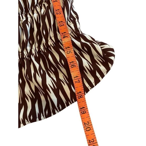 Open Edit Striped Blouse Balloon Sleeve Boat Neck Lightweight ￼ - Picture 9 of 11